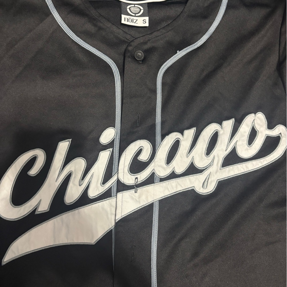 Black and Gray Chicago Baseball Jersey